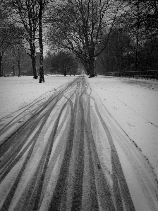 lines in snow